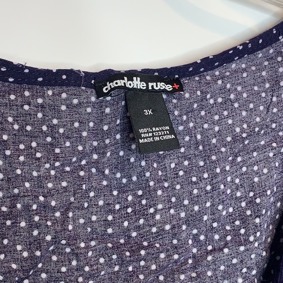 Charlotte Russe Polka Dot Top 3X PLUS SIZE - Picture 2 of 6